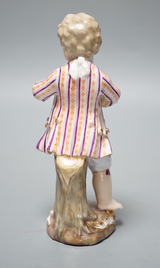 A 19th century Meissen boy with garland 13cm